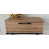 Stolik nocny dąb artisan-czarny loft metal 