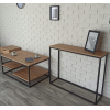 NOWOCZESNA KONSOLA METAL LOFT DĄB ARTISAN 80CM