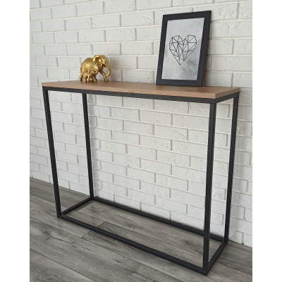 NOWOCZESNA KONSOLA METAL LOFT DĄB ARTISAN 80CM