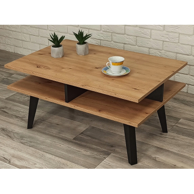 NOWOCZESNY STOLIK KAWOWY ZIMBA ŁAWA LOFT DĄB