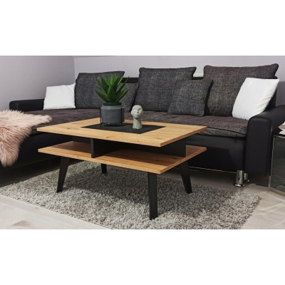 NOWOCZESNY STOLIK KAWOWY ZIMBA ŁAWA LOFT DĄB