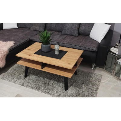 NOWOCZESNY STOLIK KAWOWY ZIMBA ŁAWA LOFT DĄB