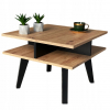 NOWOCZESNY STOLIK KAWOWY ZIMBA 60x60 ŁAWA LOFT DĄB