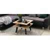 NOWOCZESNY STOLIK KAWOWY ZIMBA 60x60 ŁAWA LOFT DĄB