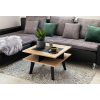 NOWOCZESNY STOLIK KAWOWY ZIMBA 60x60 ŁAWA LOFT DĄB