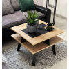 NOWOCZESNY STOLIK KAWOWY ZIMBA 60x60 ŁAWA LOFT DĄB