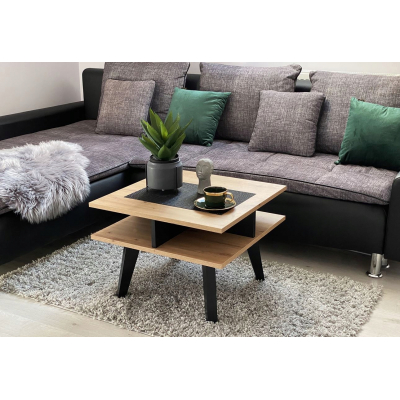 NOWOCZESNY STOLIK KAWOWY ZIMBA 60x60 ŁAWA LOFT DĄB