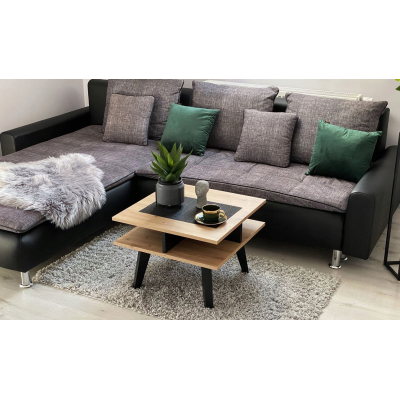 NOWOCZESNY STOLIK KAWOWY ZIMBA 60x60 ŁAWA LOFT DĄB
