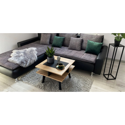 NOWOCZESNY STOLIK KAWOWY ZIMBA 60x60 ŁAWA LOFT DĄB