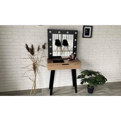 TOALETKA OŚWIETLENIEM LUSTREM DĄB ARTISAN LOFT