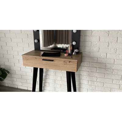 TOALETKA OŚWIETLENIEM LUSTREM DĄB ARTISAN LOFT