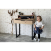 TOALETKA LENA PLUS DĄB ARTISAN METAL CZARNE U 75CM