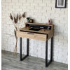 TOALETKA LENA PLUS DĄB ARTISAN METAL CZARNE U 75CM