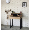 TOALETKA LENA PLUS DĄB ARTISAN METAL CZARNE U 75CM