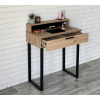 TOALETKA LENA PLUS DĄB ARTISAN METAL CZARNE U 75CM