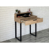 TOALETKA LENA PLUS DĄB ARTISAN METAL CZARNE U 75CM