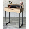 TOALETKA LENA PLUS DĄB ARTISAN METAL CZARNE U 75CM