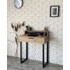 TOALETKA LENA PLUS DĄB ARTISAN METAL CZARNE U 75CM