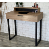TOALETKA LENA PLUS DĄB ARTISAN METAL CZARNE U 90CM