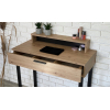 TOALETKA LENA PLUS DĄB ARTISAN METAL CZARNE U 90CM